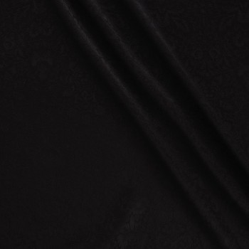 Black jacq. floral embellishment