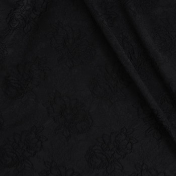 Black floral cloquet