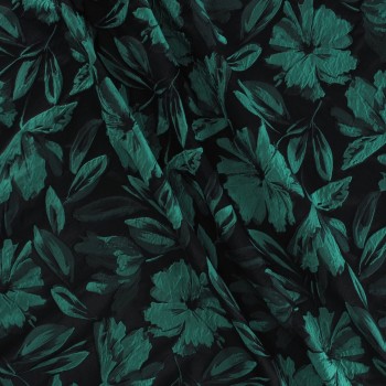 Green floral cloquet