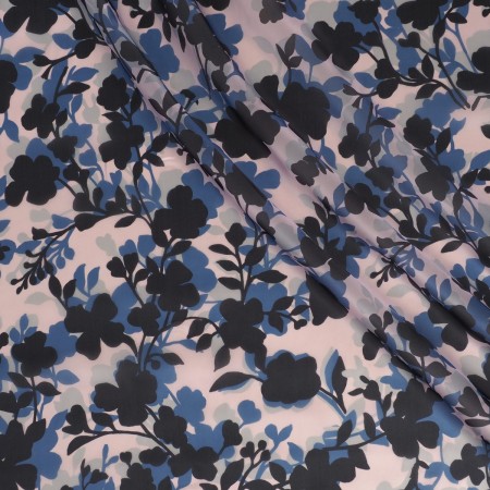 Blue dgn.g1234 organza seta base