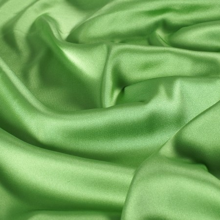 Olive green roma light stretch satin