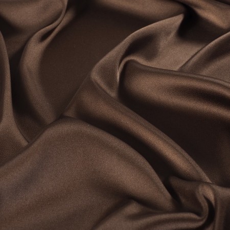 Brown roma light stretch satin