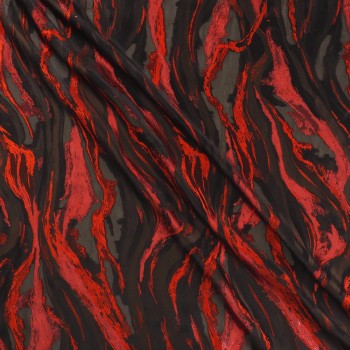 Jacq. lamé fil coupé rojo