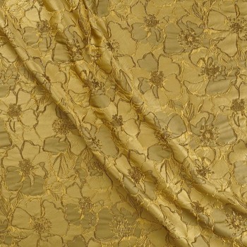 Golden jacq. floral lamé