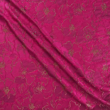 Fuxia jacq. floral lamé