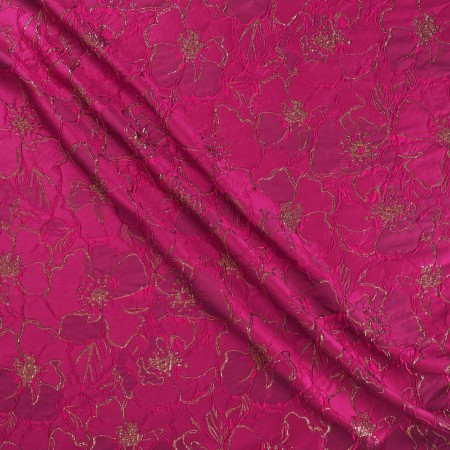 Fuxia jacq. floral lamé