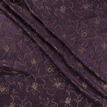 Jacq. floral lamé morado
