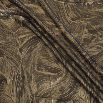 Jacquard lamè ondas verde