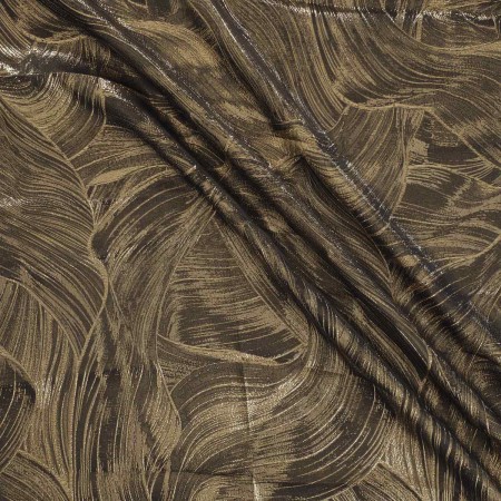 Jacquard lamè ondas verde