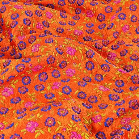 Jacquard floral multicolor multicolor coral