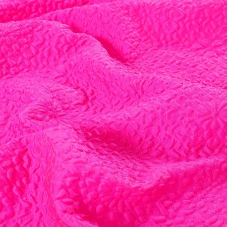Acid fuxia embossed jacquard