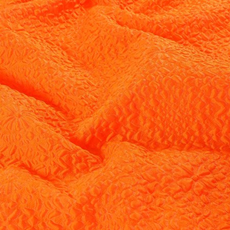 Acid orange embossed jacquard