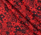 Red floral jacquard