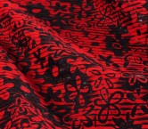 Red floral jacquard