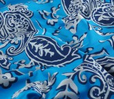 Blue ornamental jacquard