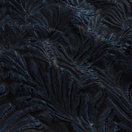 Navy jacquard with relief lame