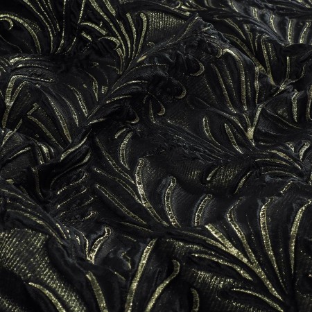 Black gold jacquard with relie