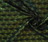 Green padded jacquard