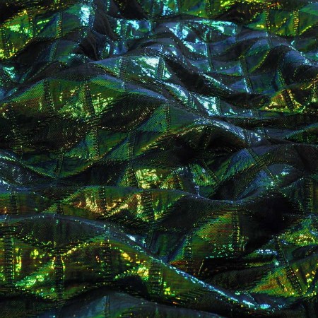 Green padded jacquard