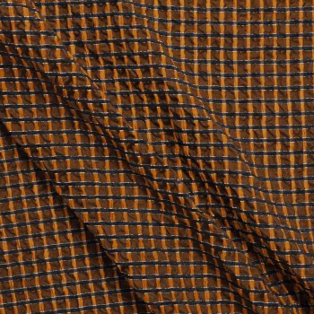 Orange seersucker stripes