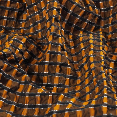 Orange seersucker stripes