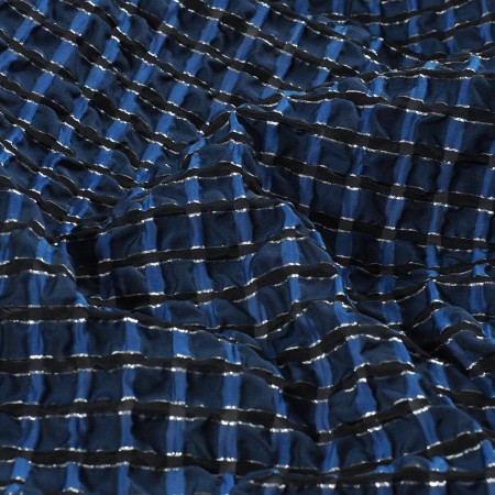 Blue seersucker stripes