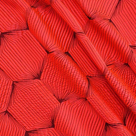 Acid orange geometric jacquard