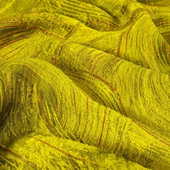 Yellow jacquard textured effec