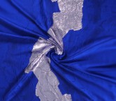 Blue relief jacquard lame