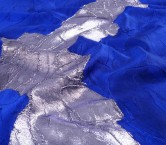 Blue relief jacquard lame