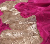 Fuxia relief jacquard lame