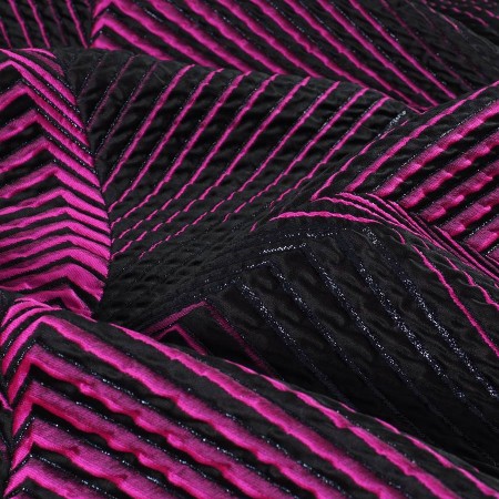Fuxia jacquard relief lame