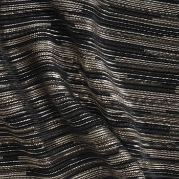 Plisado elastico negro oro