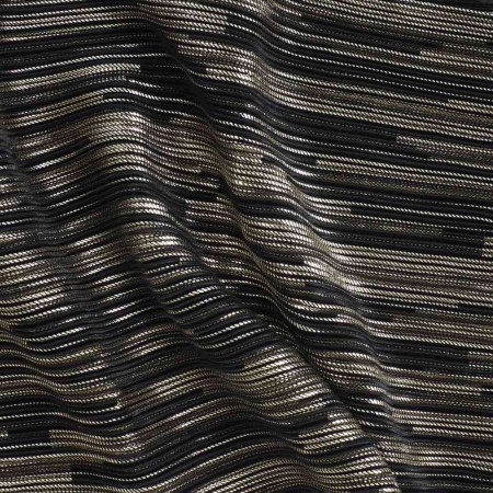 Plisado elastico negro oro