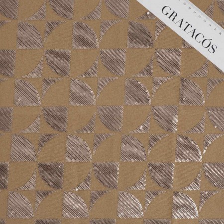 Lentejuelas diseño geometrico beige