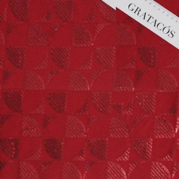 Lentejuelas diseño geometrico rojo