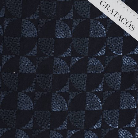 Lentejuelas diseño geometrico navy