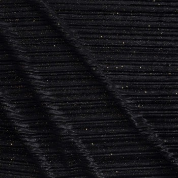 Terciopelo plisado glitter negro