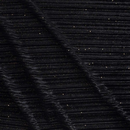 Terciopelo plisado glitter negro