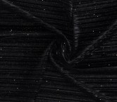 Terciopelo plisado glitter negro