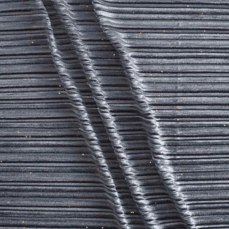 Terciopelo plisado glitter gris