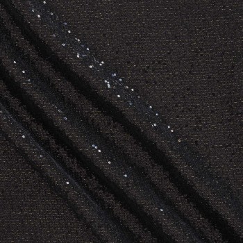 Tweed con lentejuelas y lamé negro