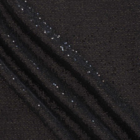 Tweed con lentejuelas y lamé negro