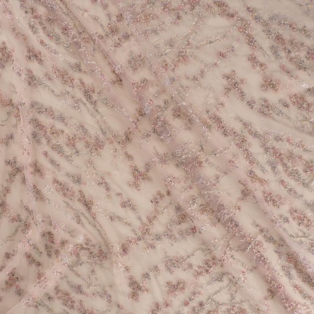 Pink rhinestone  embroidery
