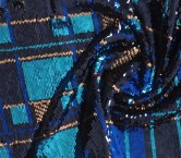 Lentejuelas cuadros azul