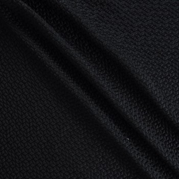 Black geometric cloque jacquard