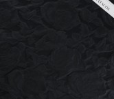 Jacquard cloqué floral negro