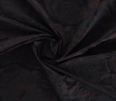 Jacquard cloqué floral marron