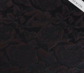 Jacquard cloqué floral marron