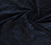 Jacquard cloqué floral azul marino